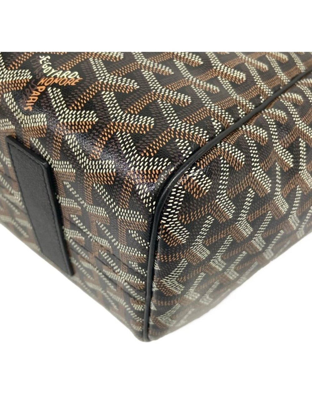 Goyard Tote Bag Luet PM Dark Brown Black Leather - Picture 6 of 15